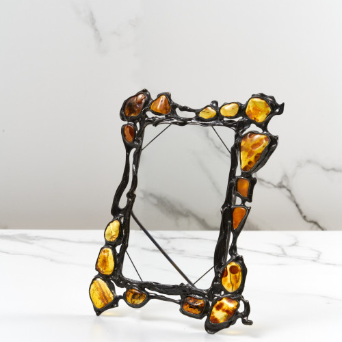 Ramka na zdjęcia z bursztynem – elegancja zaklęta w naturze 10x15