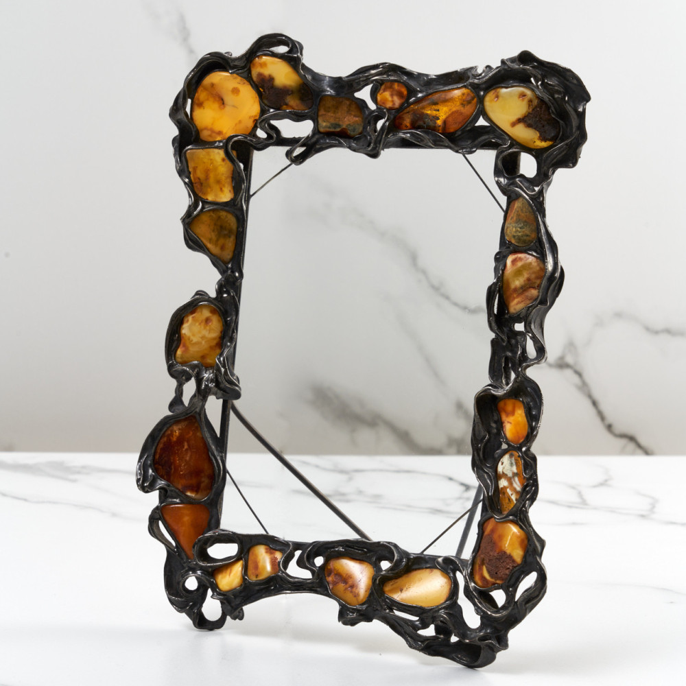 Ramka na zdjęcia z bursztynem – elegancja zaklęta w naturze 13x18