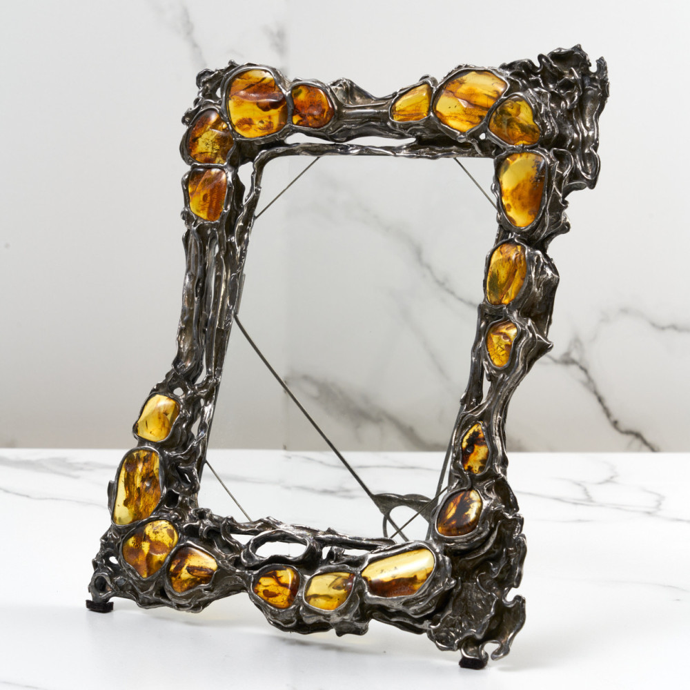 Ramka na zdjęcia z bursztynem – elegancja zaklęta w naturze 13x18